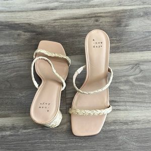 Espadrille heeled sandals